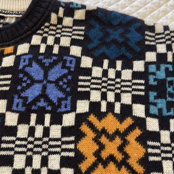 Nani Bon of Italy Vintage Sweater Size 52 quilt pattern wool vintage - Picture 7 of 8